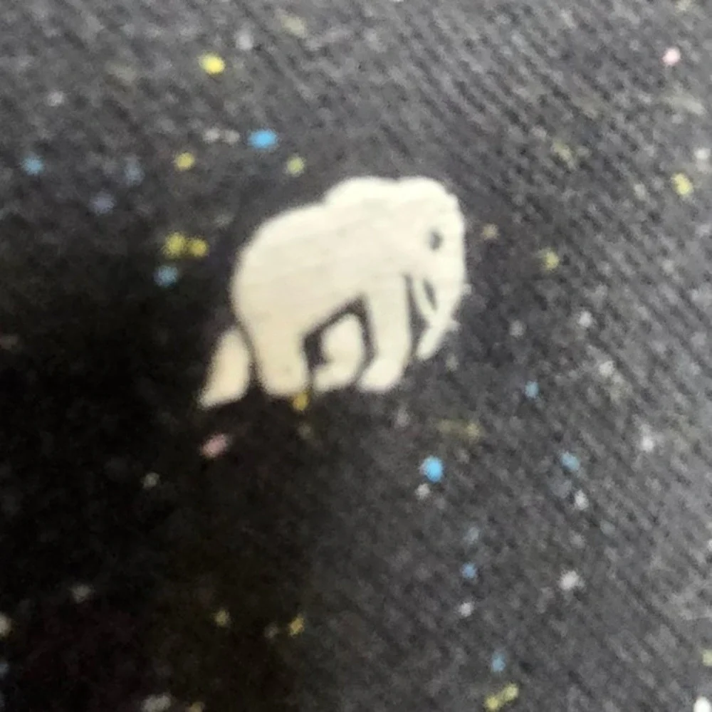 Banana Republic Mens XL Black Speckle Elephant Logo Polo Shirt‎ Standard Fit